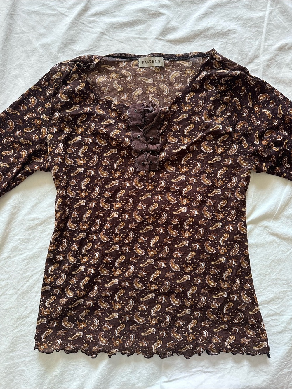 Brown paisley top